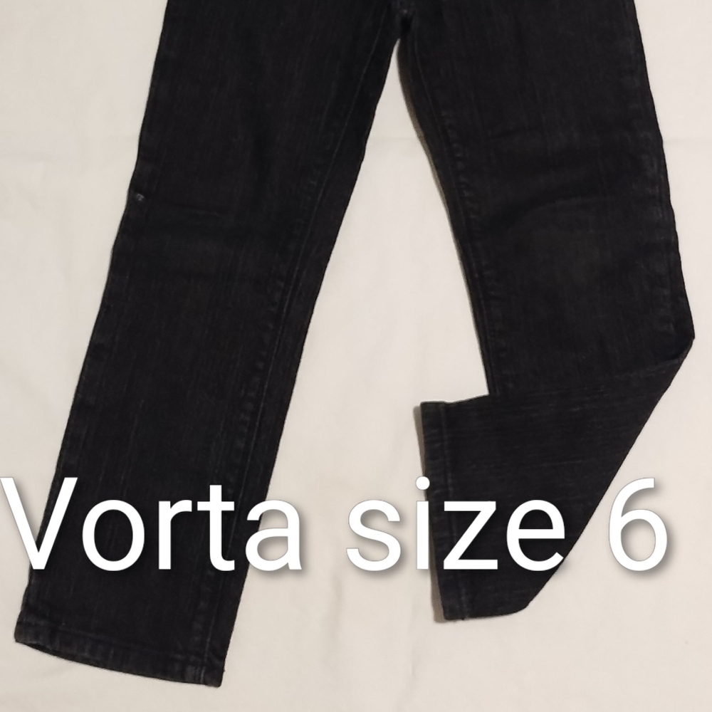 GUC Volcom Jeans Kids Size 6 Pants Vorta Slim Straight Dark Blue Wash Mid Rise